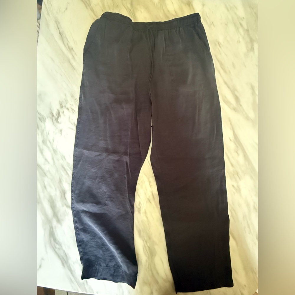 Black crinkle pants from Zara Size Large
